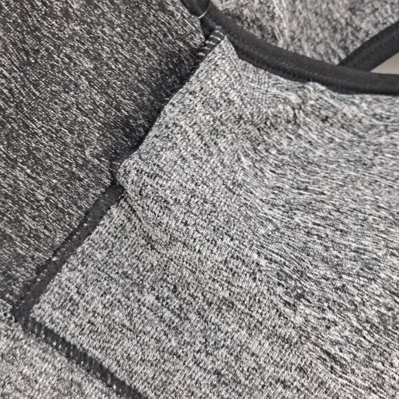 Zobha Size XL Gray Heather Black Trim Pull On Sports Bra Low Impact NWT - Picture 9 of 15